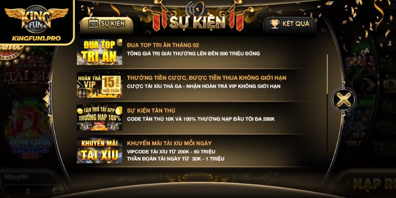 Kingfun - Cổng Game Bài Quốc Tế Đang Gây Bão Thị Trường 31 Nhiều ưu đãi bùng nổ độc quyền tại Kingfun